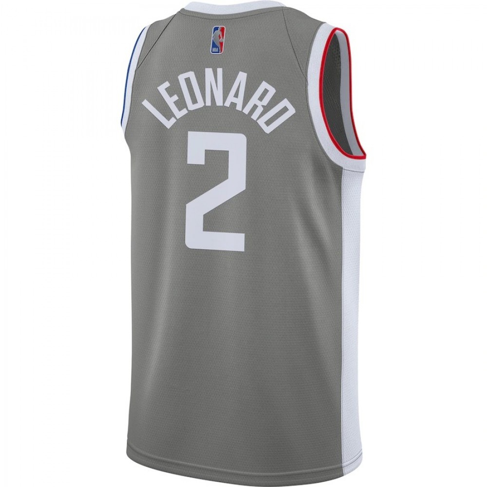 Men's LA Clippers Kawhi Leonard #2 Gray 2020/21 Swingman Player Jersey - Earned Edition-Pro Kit Vault | Brand New 26/27 Sports Jerseys